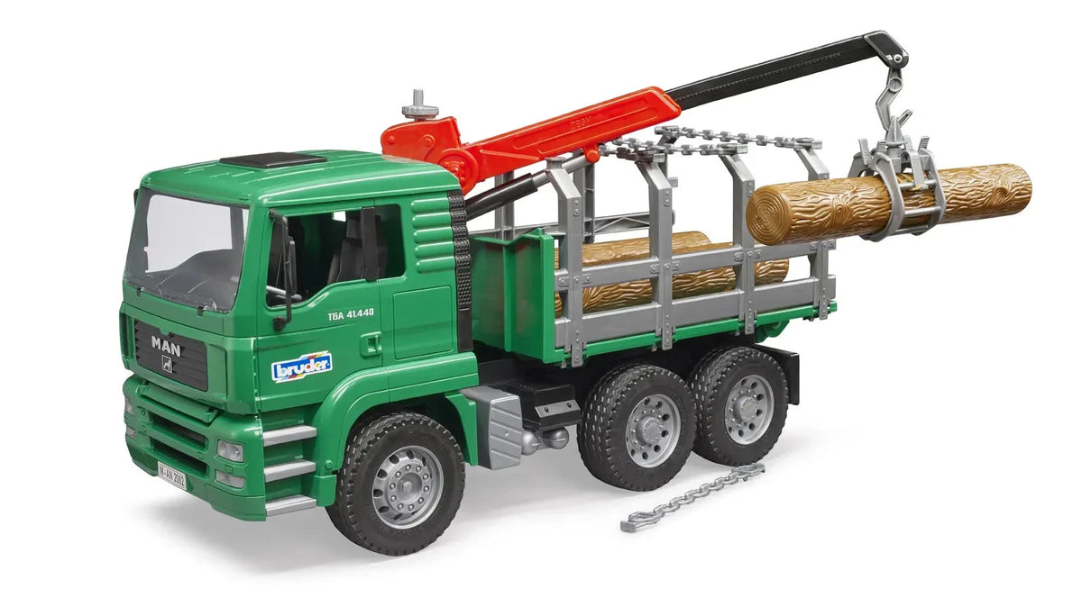 1:16 Scale MAN TGA Timber Truck With Loading Crane & 3 Trunks