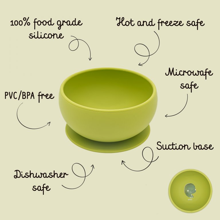 Silicone Meal Bowl - Cracky The Dinosaur
