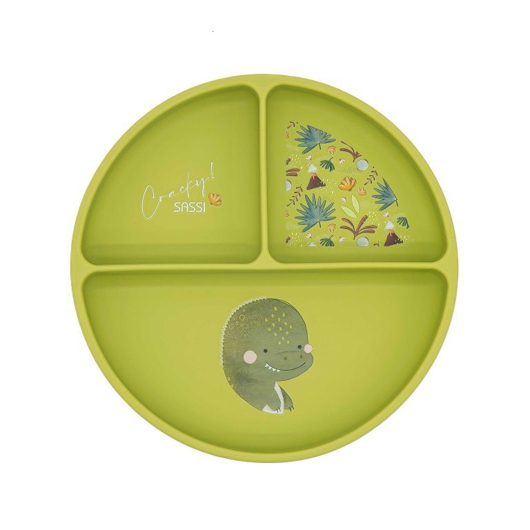 Silicone Meal Plate - Cracky The Dinosaur