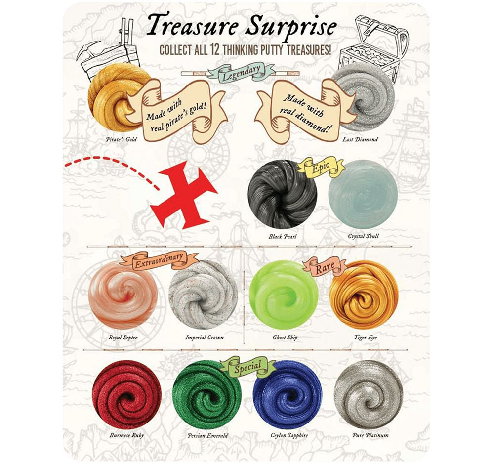 Crazy Aaron's Thinking Putty - Mini Treasure Surprise Tins - Assortment