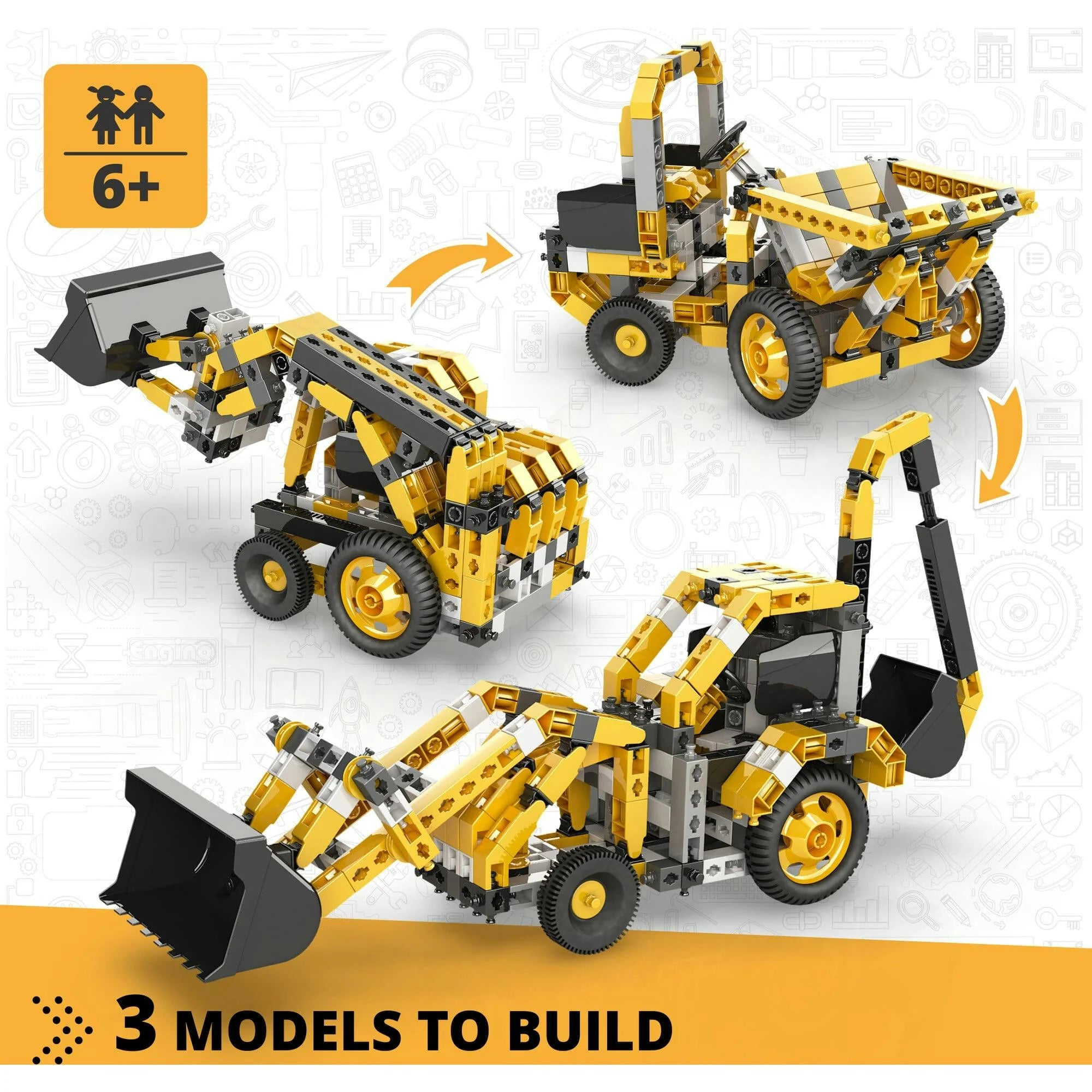 Creative Builder - 3 in 1 - Backhoe Loader