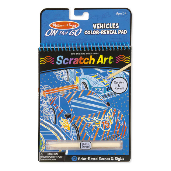 Melissa & Doug – On the Go - Scratch Art - Vehicles - Toot Toot Toys