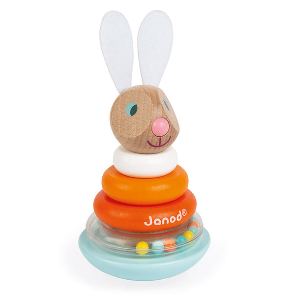 Janod - Stackable Roly Poly Rabbit - Toot Toot Toys