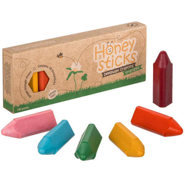 Honeysticks 100% Natural Beewax Crayons - Triangles