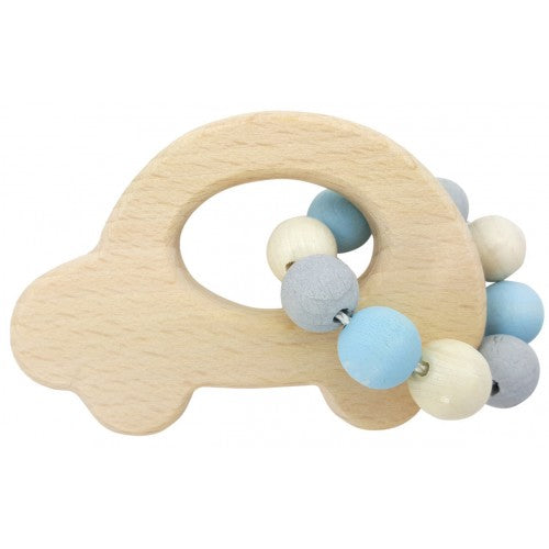 Hess- Spielzeug Rattle Car Natural Blue