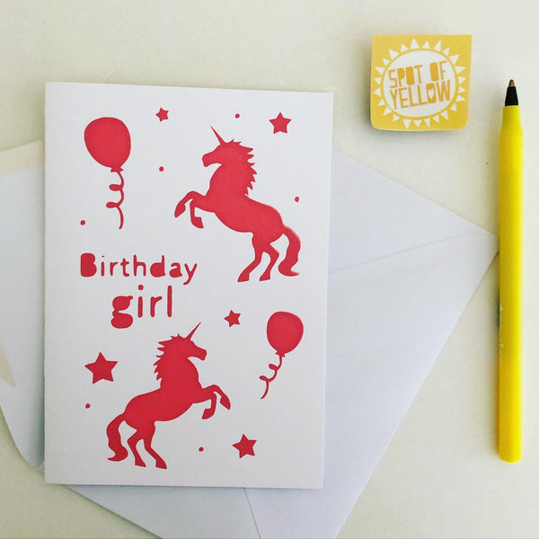 Birthday Card - Unicorn Birthday Girl
