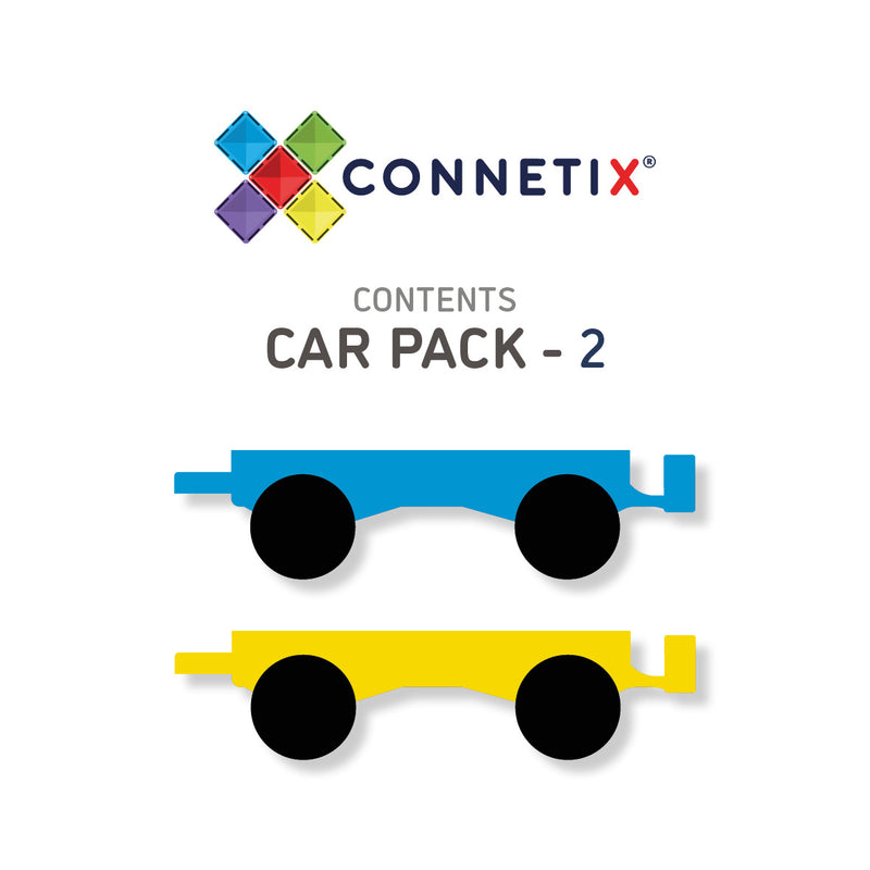 Connetix 2 Piece Rainbow Car Pack