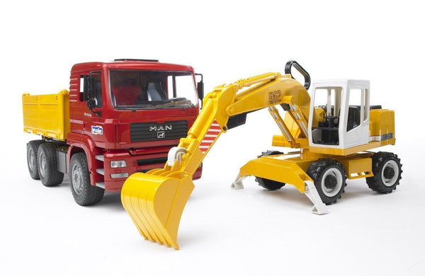 Bruder - 1:16 MAN TGA Construction Truck with Liebherr Excavator (02751)