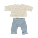 Miniland - Eco Baby Clothing -  Knitted Sweater and Trousers Set (for 21cm doll)
