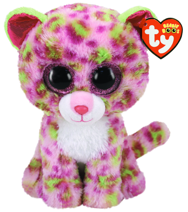 Beanie Boos - Lainey the Pink Leopard (Medium)