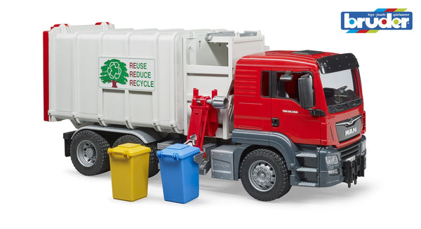 Bruder - MAN TGS Side loading garbage truck (03761) - Toot Toot Toys