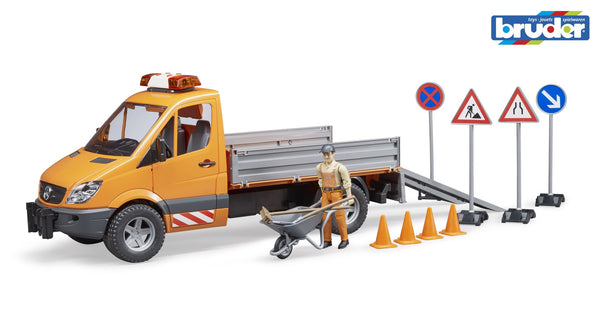 Bruder - 1:16 Mercedes Benz Sprinter Municipal Vehicle with Driver and Accessories (02537) - Toot Toot Toys