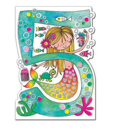 5th Birthday Card - Mermaid
