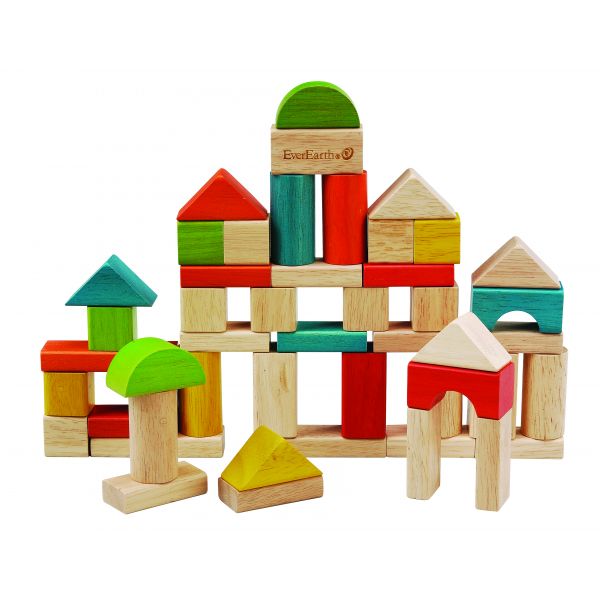 EverEarth Bamboo 50pc Building Block Set