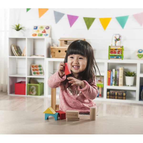 EverEarth Bamboo 50pc Building Block Set