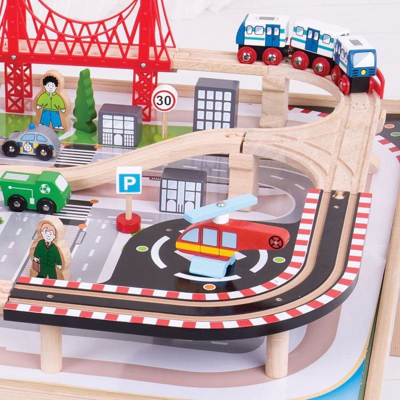 Bigjigs - City Train Set and Table