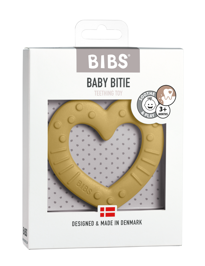 BIBS Baby Bitie - Heart - Mustard