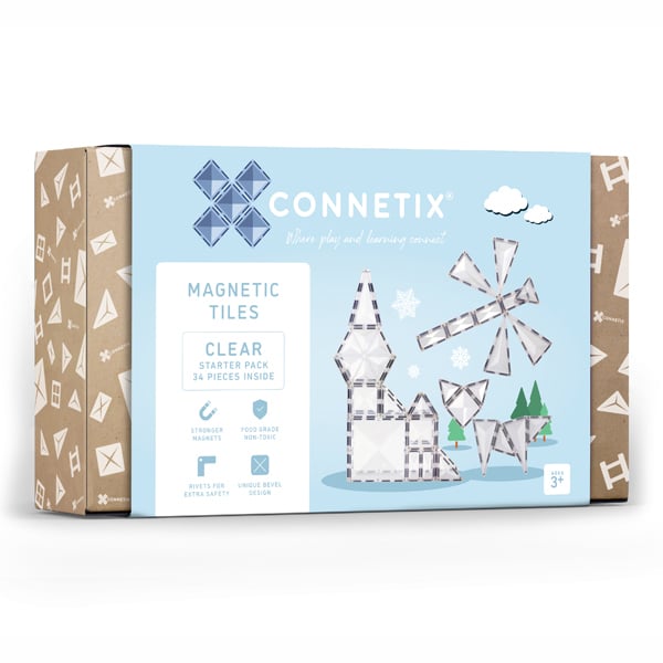 Connetix 34 Piece Clear Pack