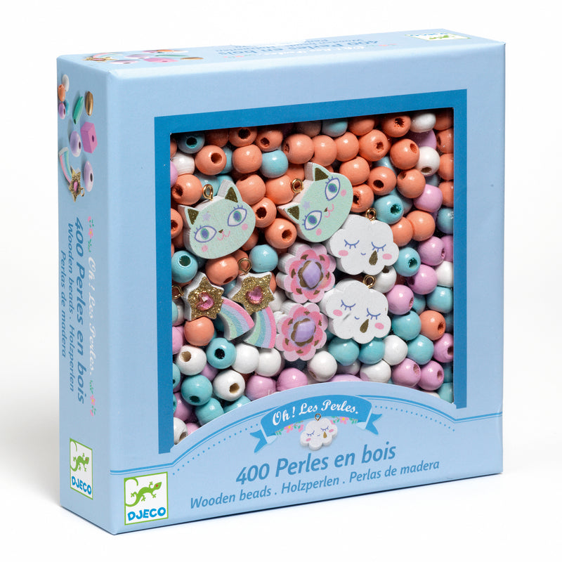 Djeco - Rainbow Wooden Beads