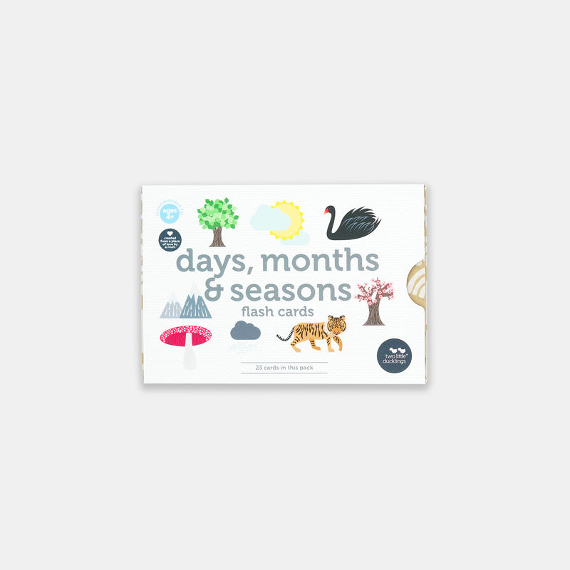 Two Little Ducklings - Days, Months and Seasons Flash Cards