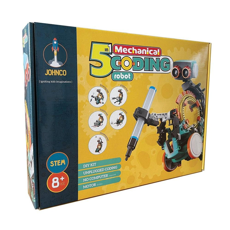 CIC - 5 in 1 Mechanical Coding Robot - Toot Toot Toys