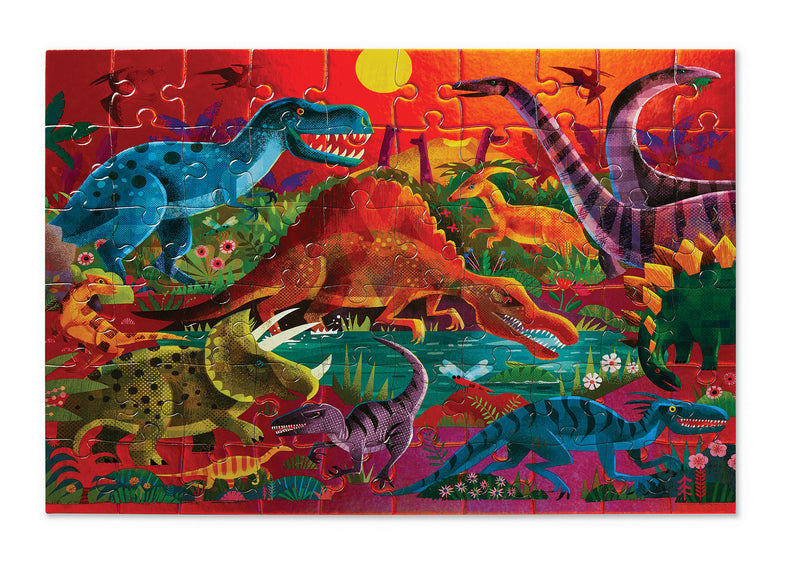 Crocodile Creek - Foil Puzzle 60pc - Dazzling Dinos