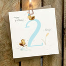 2nd Birthday Card - 2 Today Duckling (Blue)