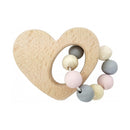 Hess- Spielzeug Rattle Heart Natural Pink