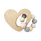 Hess- Spielzeug Rattle Heart Natural Pink