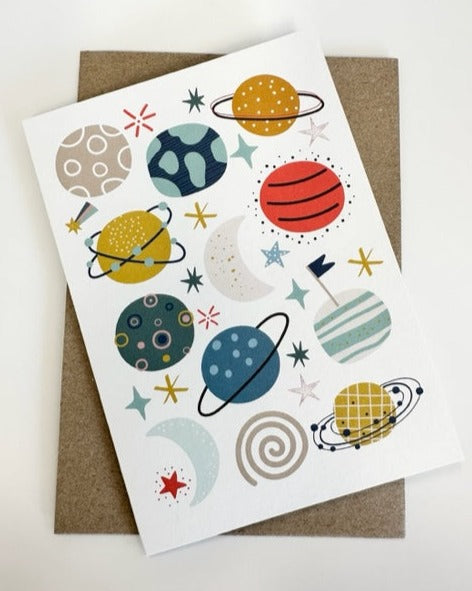 Birthday Card - Planets