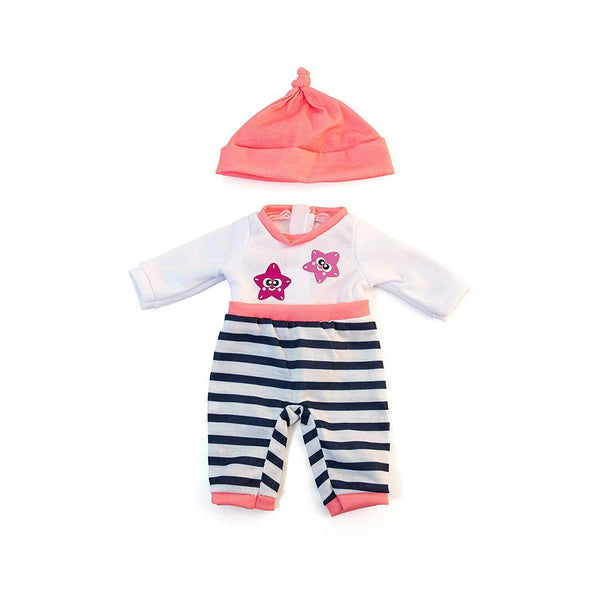 Miniland - Baby Clothing - Pink Winter Pyjamas (for 32cm doll)