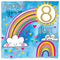 8th Birthday Card - Rainbows