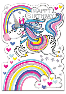 Birthday Card - Unicorn Happy Birthday