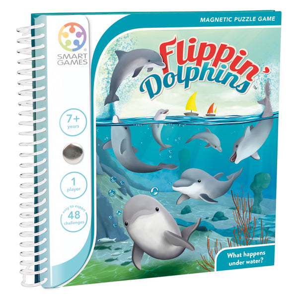 Smart Games - Magnetic Travel Puzzle Game - Flippin' Dolphins