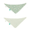 All4Ella - Bandana Bibs Reversible 2pk - Sage Dino