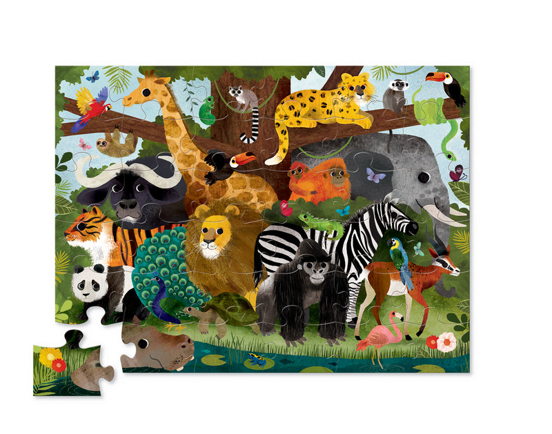 Crocodile Creek - Classic Floor Puzzle 36pc - Jungle Friends