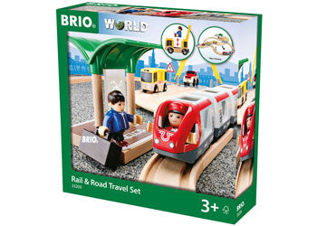 BRIO - Rail & Road Travel Set (33209) - Toot Toot Toys