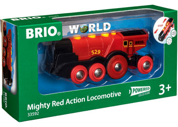 BRIO - Mighty Red Action Locomotive (33592) - Toot Toot Toys