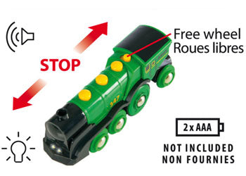 BRIO - Big Green Action Locomotive (33593) - Toot Toot Toys