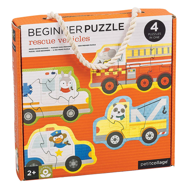 Petit Collage - Beginner Progressive Puzzle - Rescue Vehicles