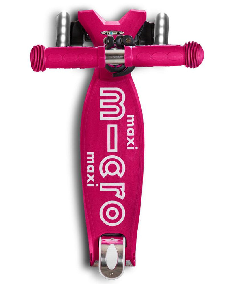 Maxi Micro Deluxe Scooter - LED Light Up Wheels - Pink