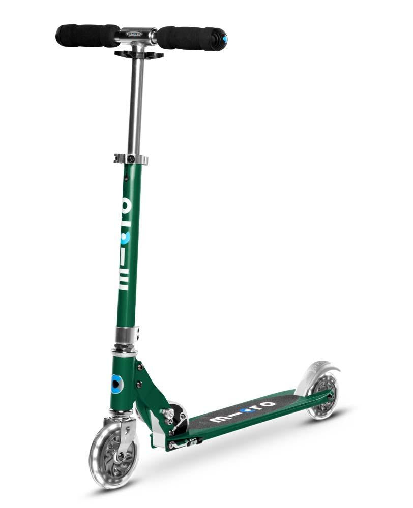 Micro Sprite Light Up Scooter - Forest Green - LED Wheels