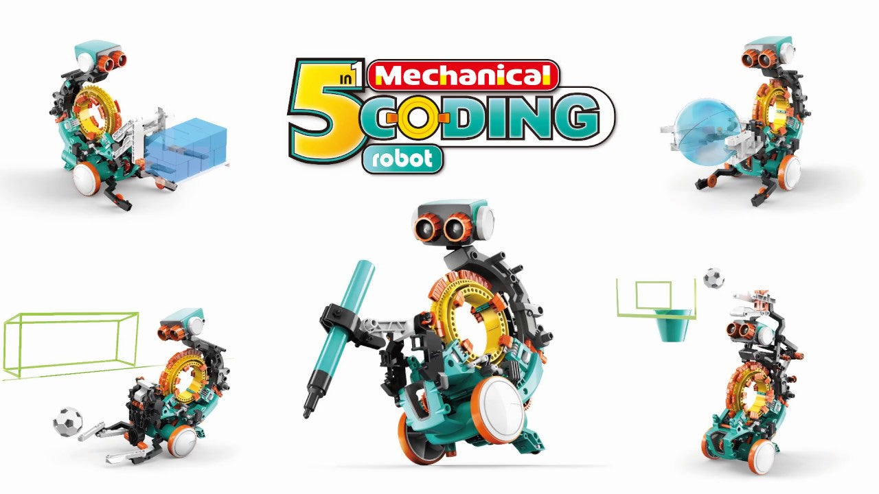 CIC - 5 in 1 Mechanical Coding Robot - Toot Toot Toys