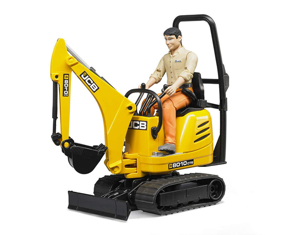 Bruder - JCB Micro Excavator 8010 CTS and Construction Worker (62002)