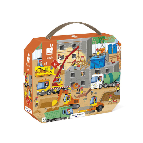 Janod - Construction Site Suitcase Puzzle