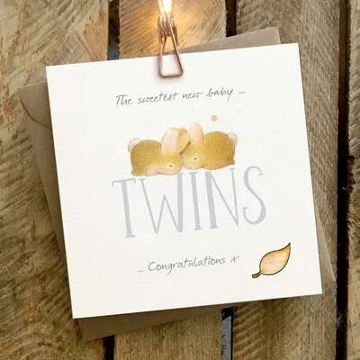 New Baby Card - Twins