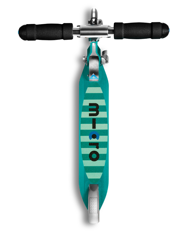Micro Sprite Light Up Scooter - Petrol Green Stripes - LED Wheels