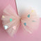 Lauren Hinkley - Tulle Confetti Bow - Apricot Pink Hearts